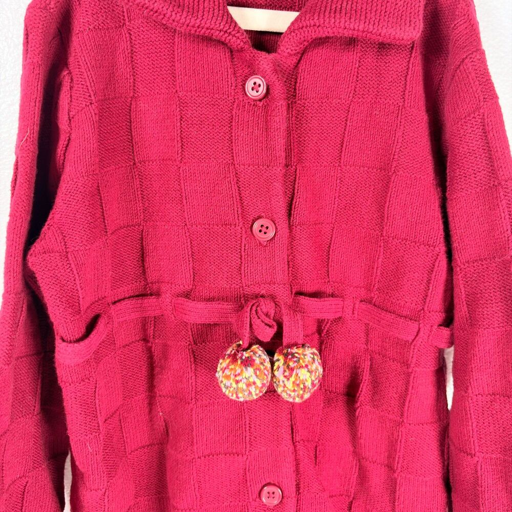 Gymboree Girls Basketwave Knit Vintage Cardigan Button Front Sweater 5-6 - Picture 3 of 8